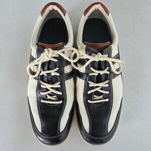 Cole Haan Driving Shoe Vibram Sole White, Black & Brown Men 10